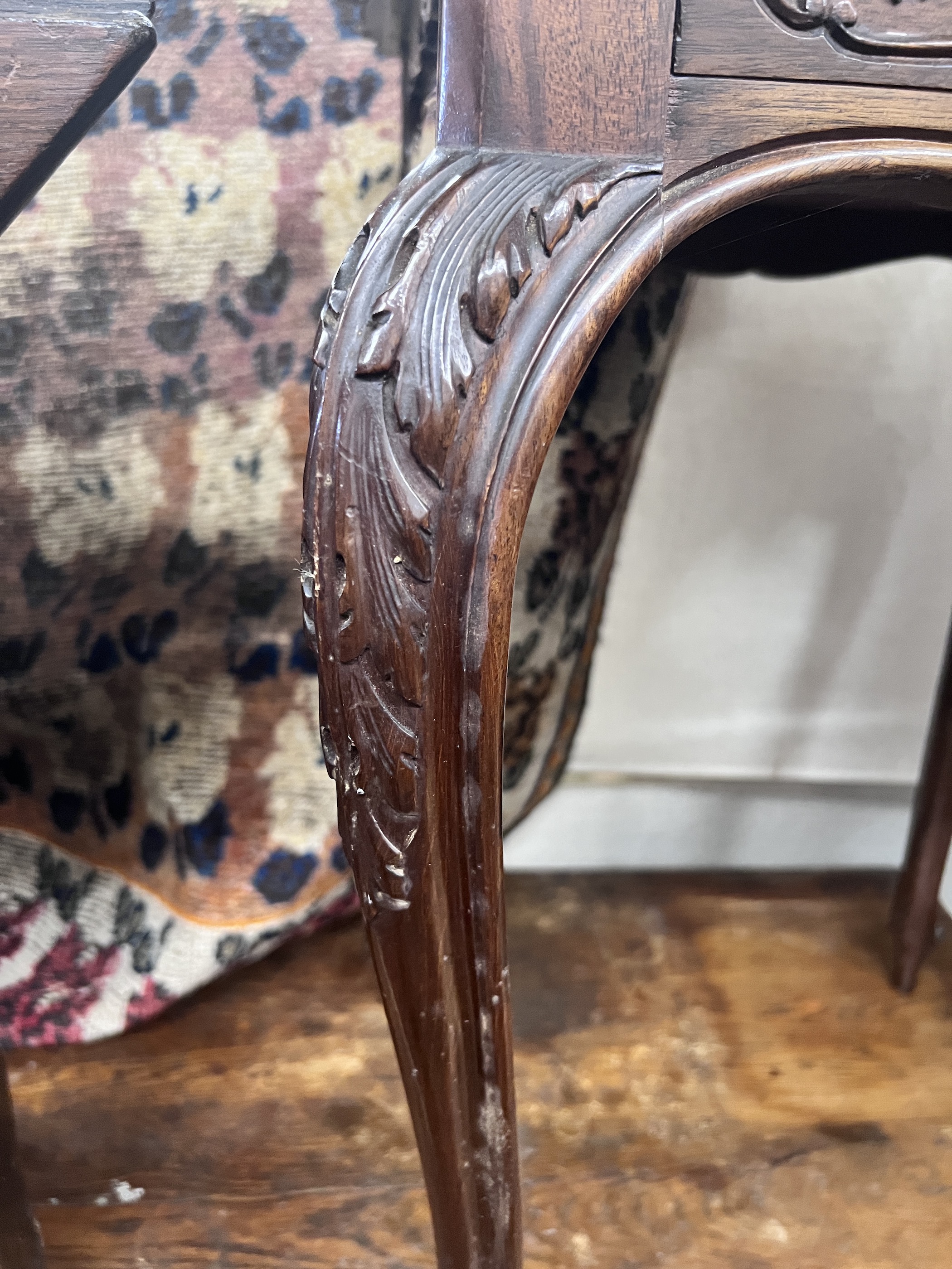 A late Victorian mahogany envelope card table, width 51cm, depth 51cm, height 75cm